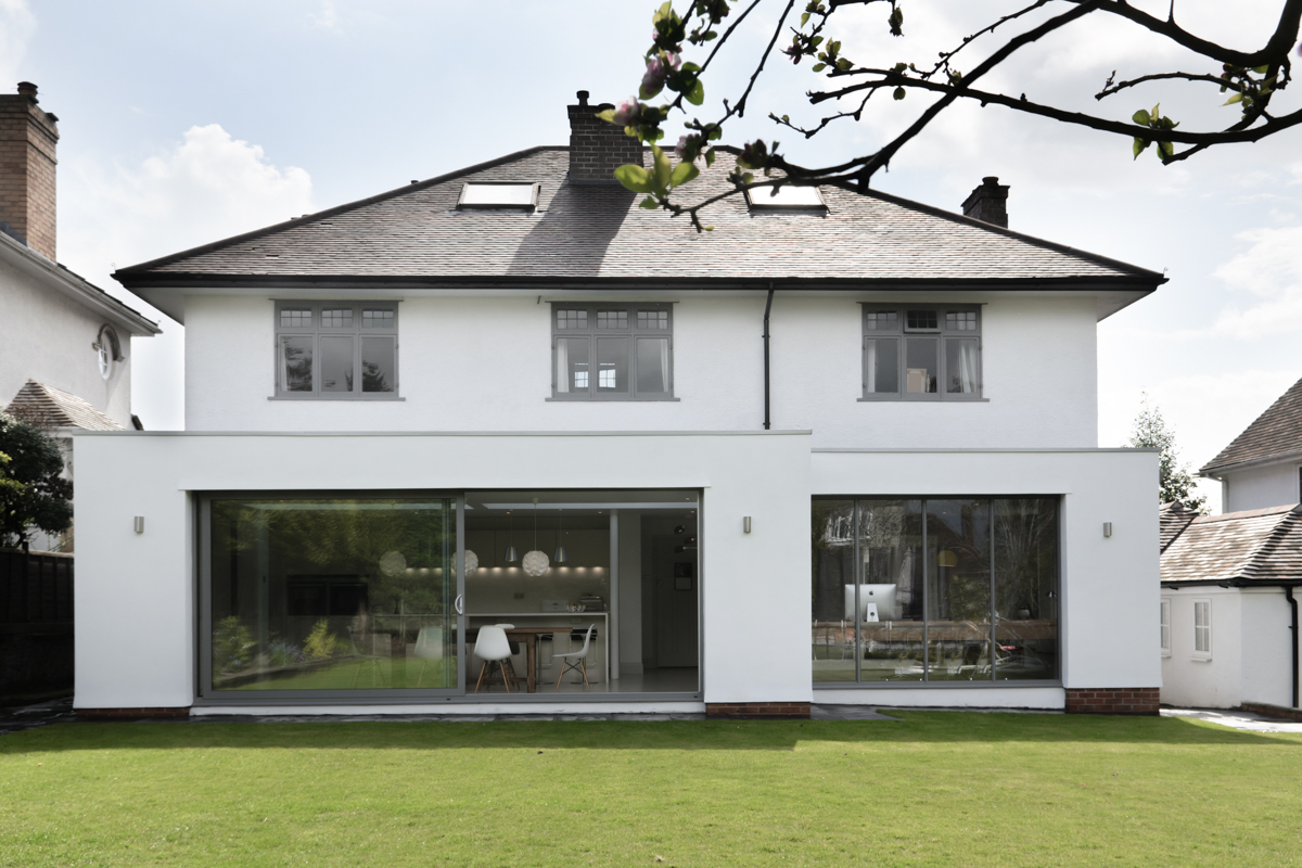 Painted render extension to period property