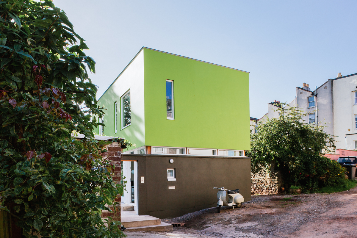 Two storey flat roof new build house