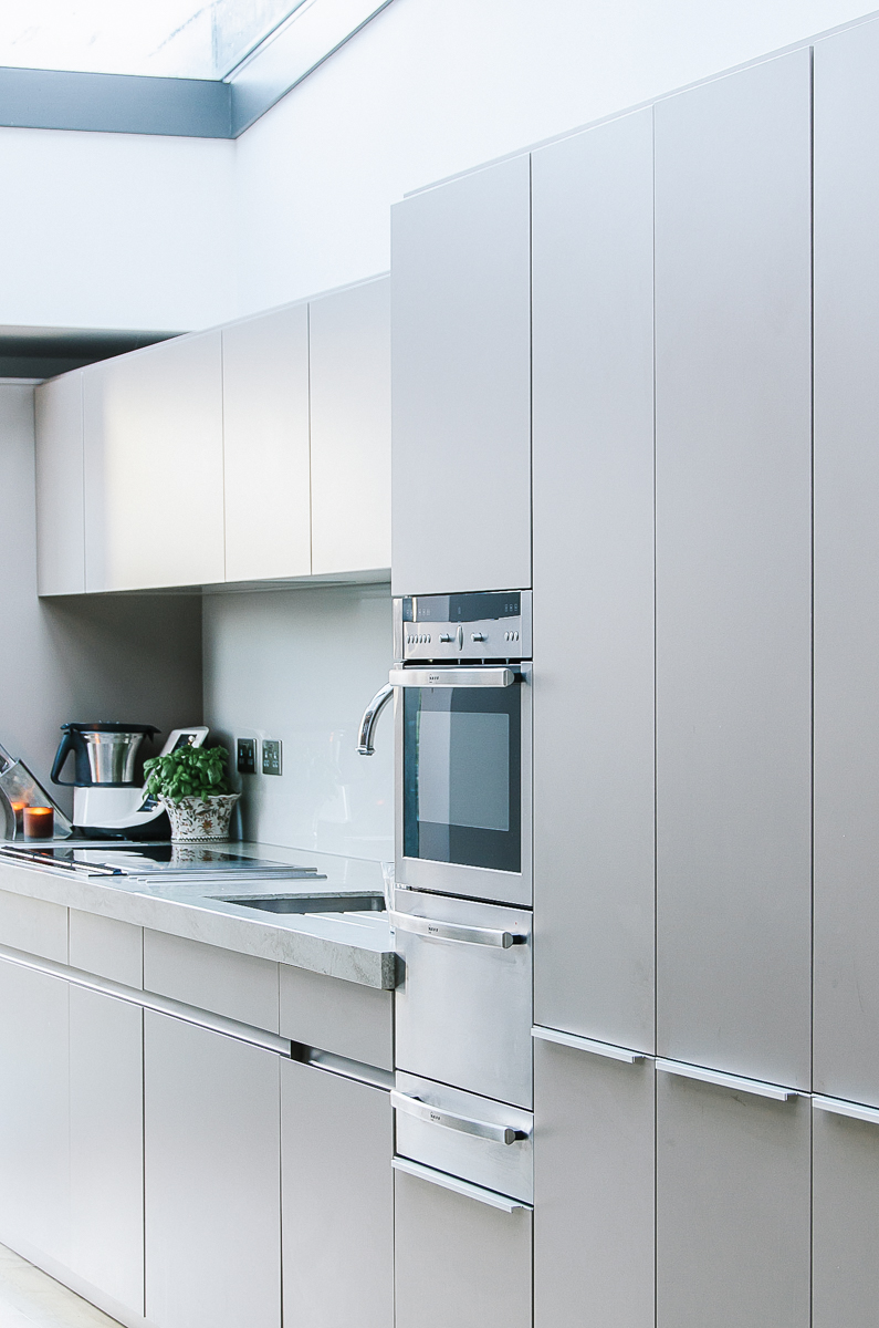 Modern integrated kitchen with rooflight