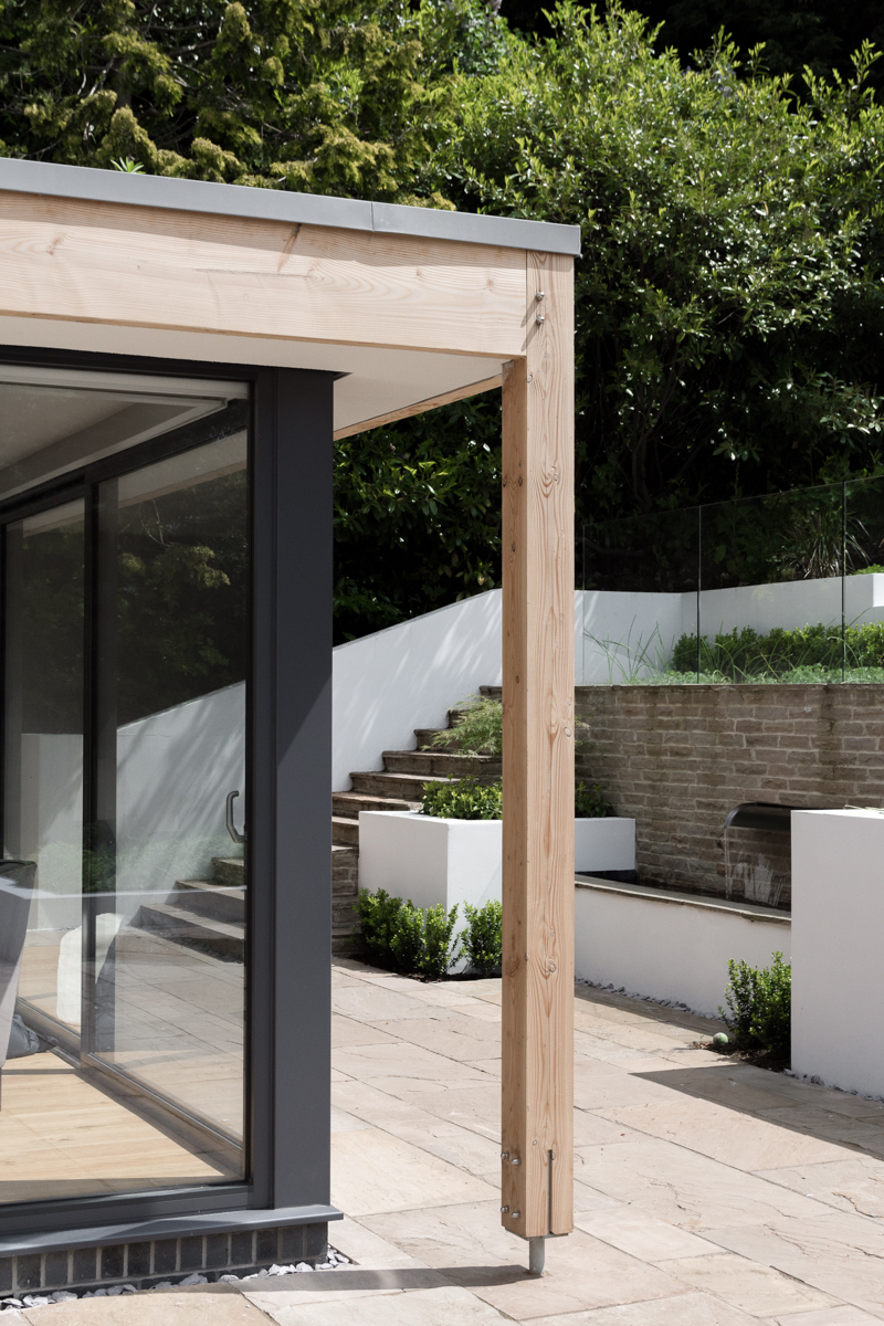 Timber pergola shading detail