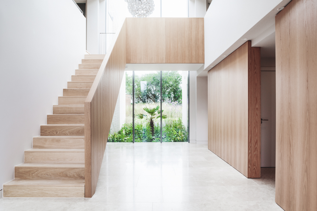 Solid timber architectural staircase