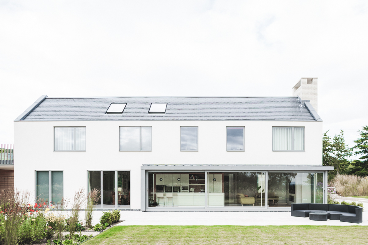 Modern pitched roof new build