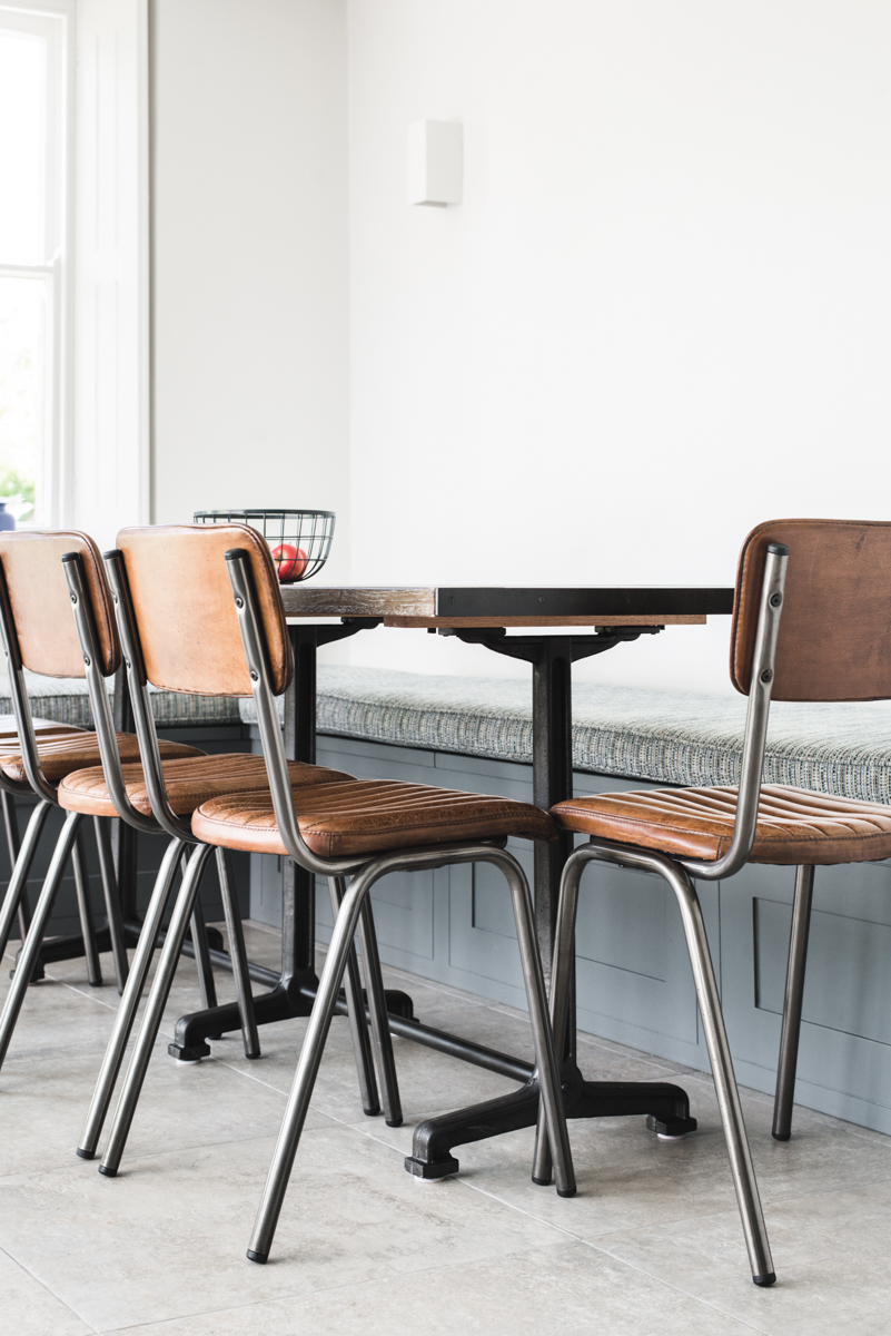 Dining table with wrap around bench seating