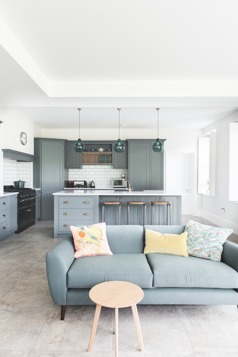 Traditional countryside kitchen and living room