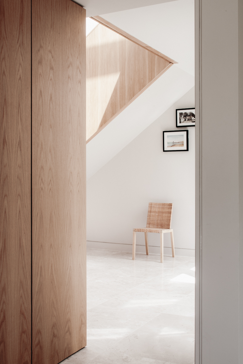 Contemporary timber staircase in a bristol architectural house