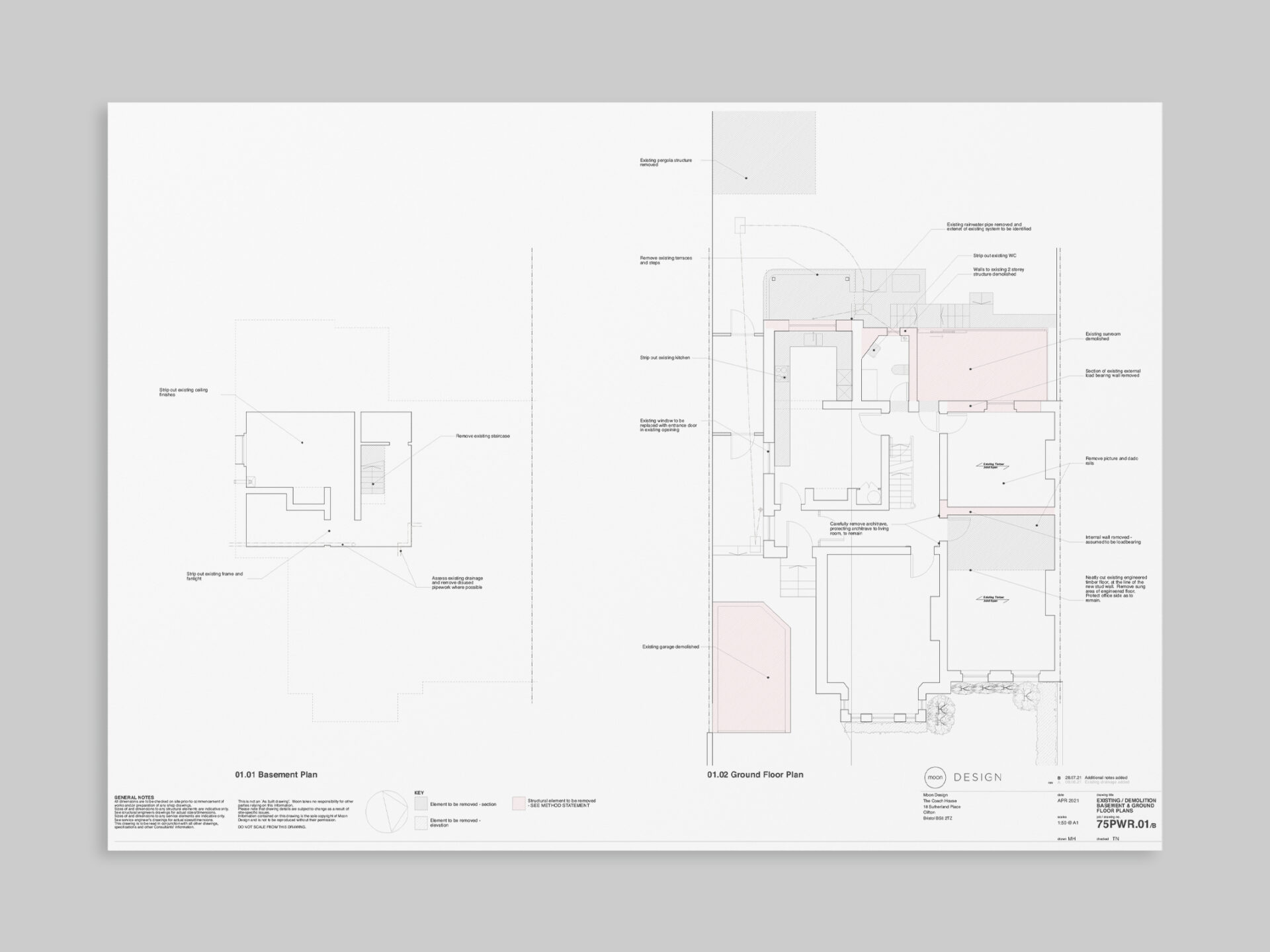 Building regulations demolition drawings