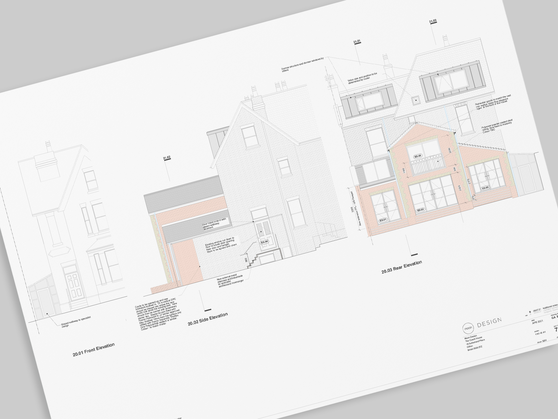 Building regulations elevation drawings