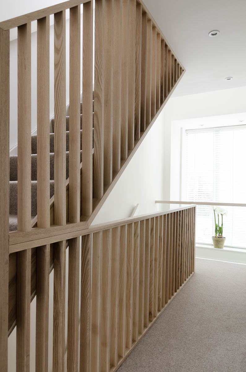 Modern timber stair balustrading