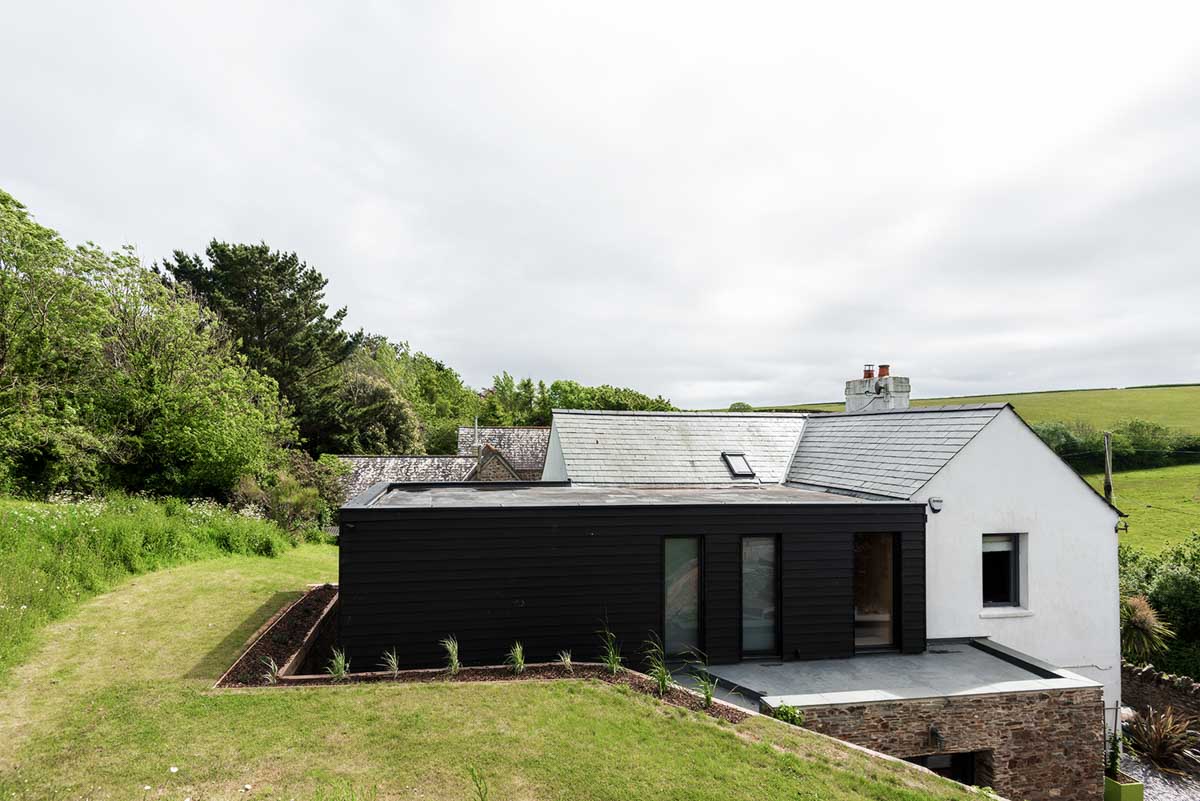 Black timber clad extension